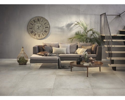 Wand- und Bodenfliese Sandstein hellgrau 100x100 cm