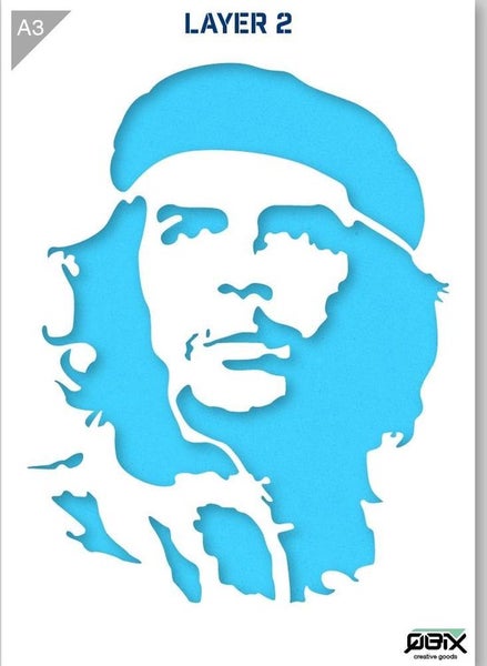 Che Guevara Schablone - 2 Schichten Kunststoff A3 Schablone