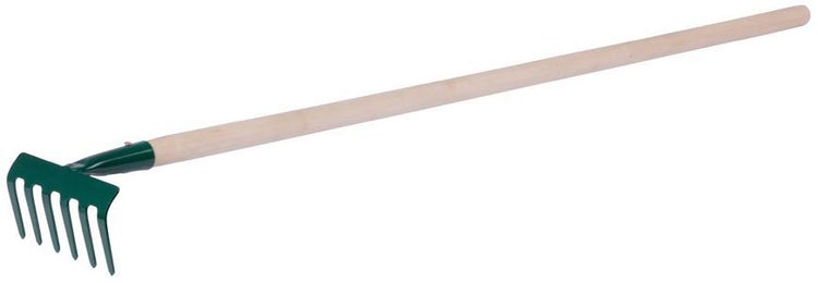 PROREGAL Gartenharke 109/1000 6 Zinken mit Griff