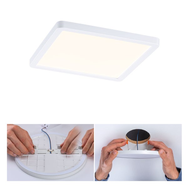 Runder LED Einbaustrahler aus Metall in flacher Bauweise zur Deckenmontage