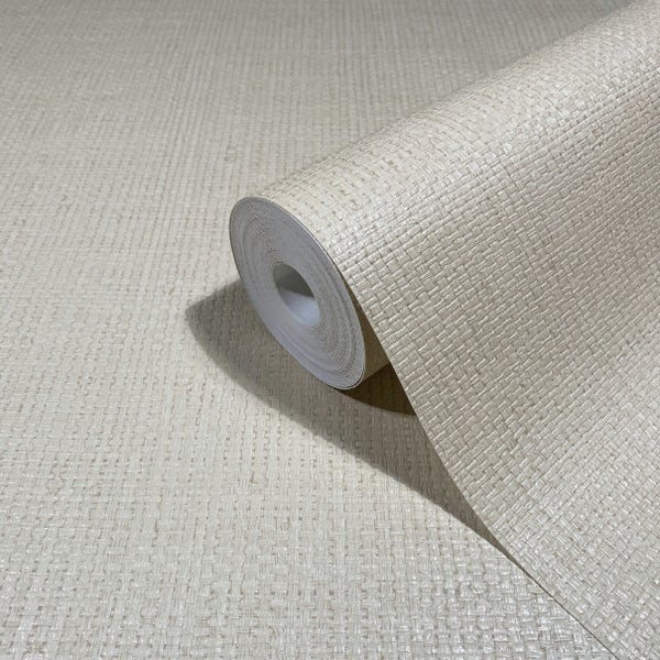 Tapete Beige Struktur Vliestapete Modern für Schlafzimmer Wohnzimmer oder Küche Made in Germany 10,05 x 0,53m