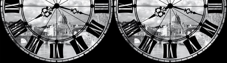 Dekorative Uhr mit Stadtansicht