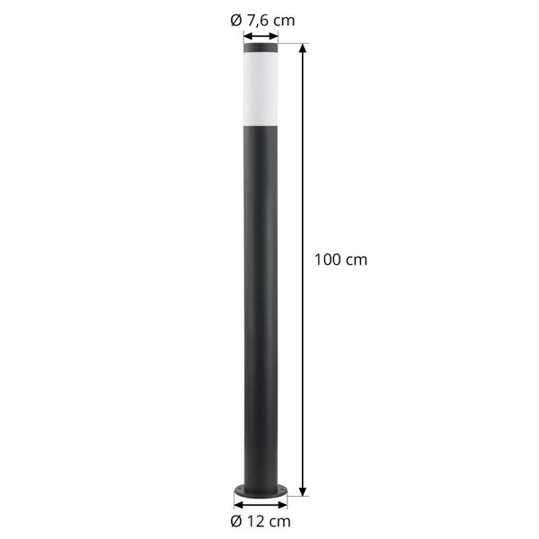 Lindby Statius (spritzwassergeschützt (Modern) in Schwarz aus Metall (1 flammig, E27)