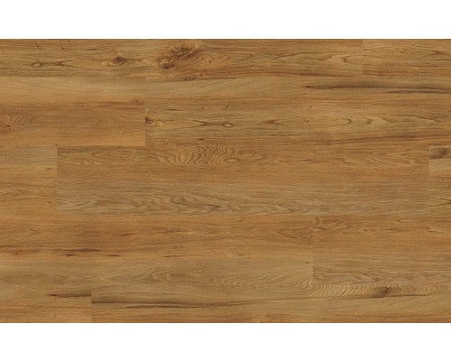 Laminatboden in Eichenoptik mit ausgeprägter Holzmaserung und Astlöchern.