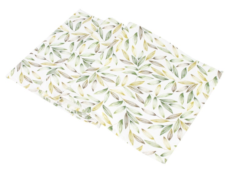 FRANK FLECHTWAREN | Tischläufer Blattstruktur, BAUMWOLLE, POLYESTER, 40 x 140 cm