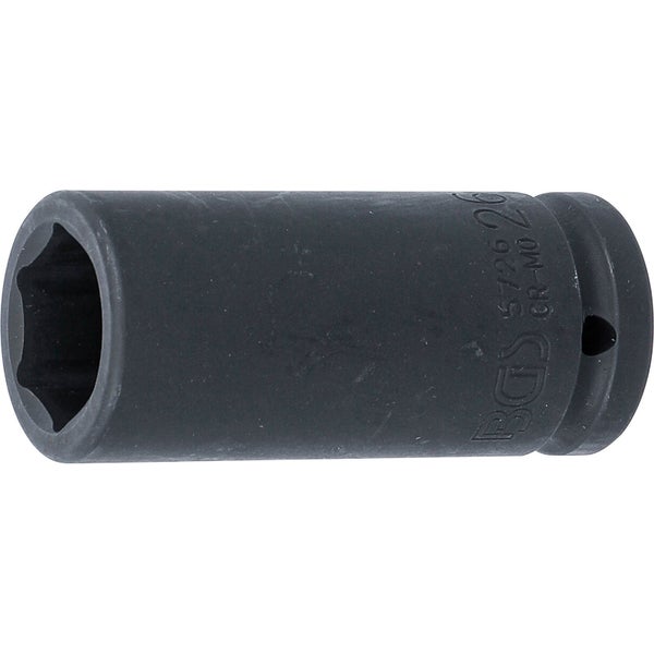 BGS Kraft-Steckschlüssel-Einsatz Sechskant tief Antrieb Innenvierkant 20 mm (3/4) SW 26 mm - 5726