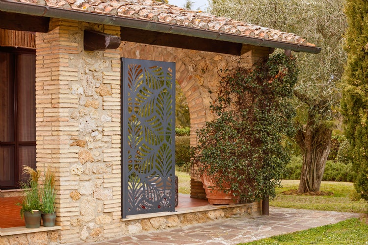 Sichtschutzwand ELEO Piave 60 x 158 cm - Metall pulverbeschichtet anthrazit