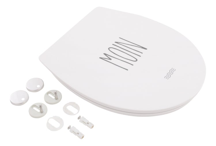 aquaSu® WC-Sitz mit Motiv Moin | Toilettendeckel mit Absenkautomatik | Belastbarkeit bis 300 kg | O-Form | Top-Fix | Take-Off | Kunststoffscharniere | Duroplast Toilettensitz | 407229