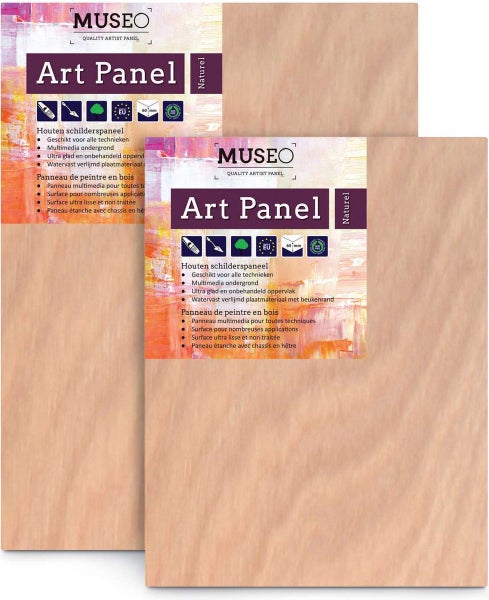 Museo Art Panel Natural – Holzmalplatte – 20x20cm – 30mm