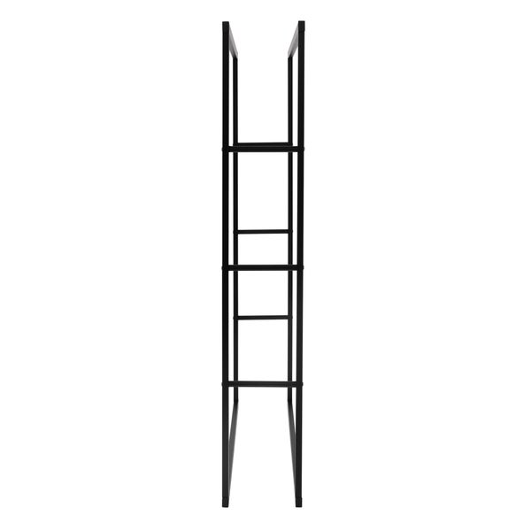 ML-Design Kaminholzregal 100x150x25cm rechteckig, Schwarz, Metall, Innen/Außen, Brennholzregal Holzaufbewahrung aus beschichtetem Stahl, Kaminholzständer Kaminholzhalter Feuerholzregal für Kamin/Ofen