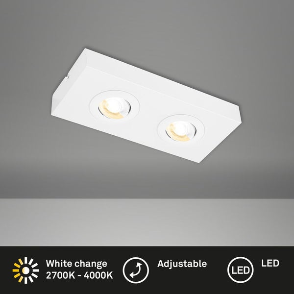 CTS LED ceiling light, white, 2xLED-platine/4W