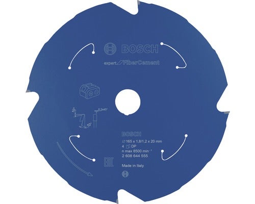 Kreissägeblatt für Akkusägen Expert for Fibre Cement, 165x1,8/1,2x20, 4 Zähne