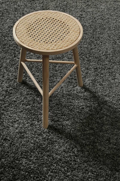 Teppich Rund Anthrazit Hochflor GinoHomie Living 200 cm rund