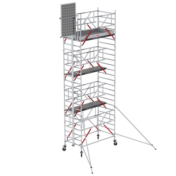 Rollgerüst mit Solarpanel für Arbeiten in der Höhe