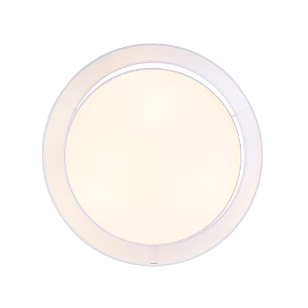 Runde LED-Deckenleuchte mit einem dekorativen Außenring.