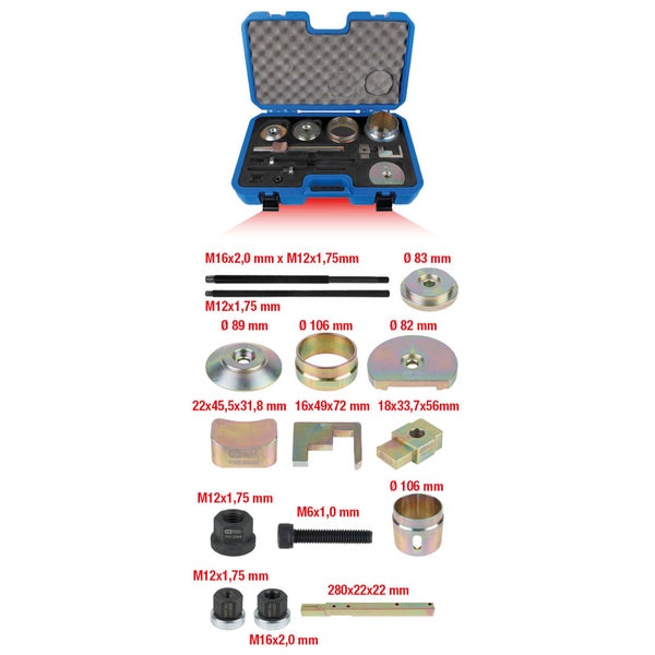 KS TOOLS Doppel-Silentlagerwerkzeug-Satz für VAG 19tlg. - 700.2250