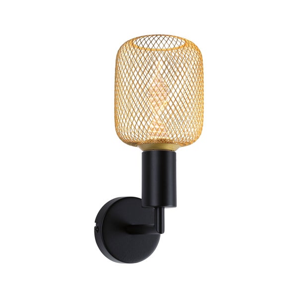 Wandleuchte Ravi IP44 E27 1800K 200lm 4,2W Schwarz matt