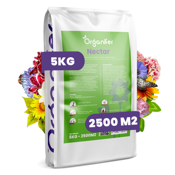 Schmetterlings- und Bienenmischung - Nektar - 40 Arten (5 kg für 2500 m2) - Organifer