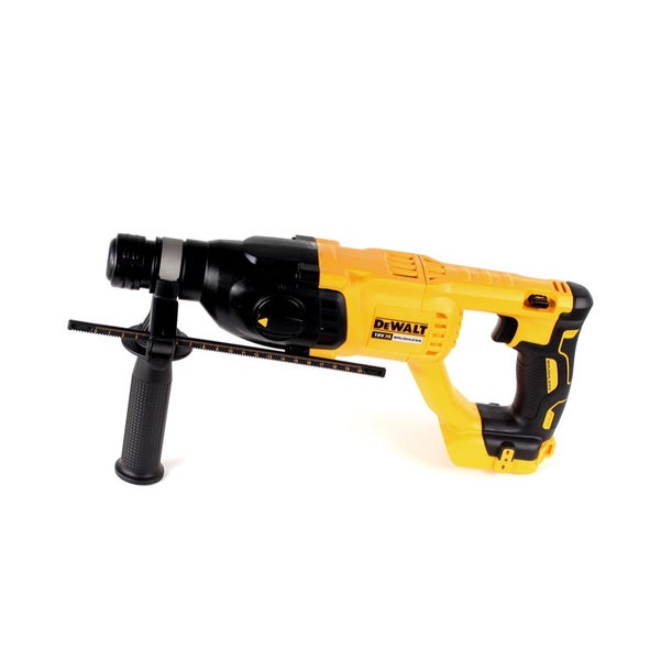 DeWalt akkubetriebener Kombihammer mit Zusatzhandgriff und Tiefenanschlag.