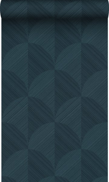 Origin Wallcoverings Öko-Strukturtapete 3D Muster Dunkelblau - 0.53 x 10.05 m - 347940