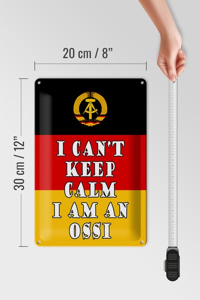Blechschild Spruch 20x30cm i cant keep calm i am an ossi