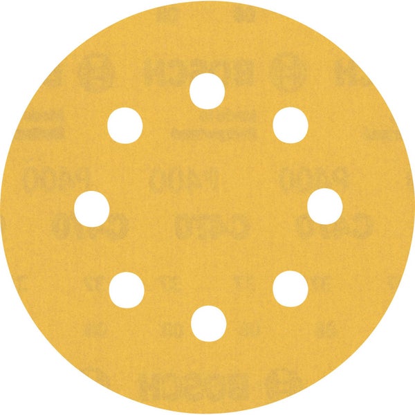 Bosch 5x Expert C470 Schleifpapier mit 8 Löchern für Exzenterschleifer 115 mm G 400 - 2608900801