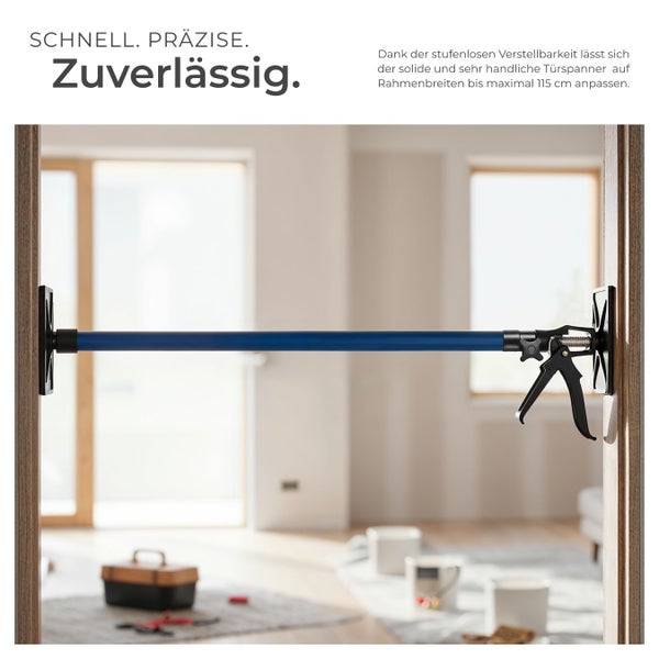 Türspanner im Einsatz zur Montage von Türrahmen