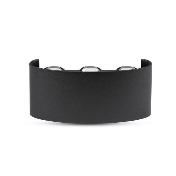 V-TAC VT-846-B - Schwarze LED-Wandleuchten - halb-oval - Bridgelux - IP54 - 6W - 540 Lumen -