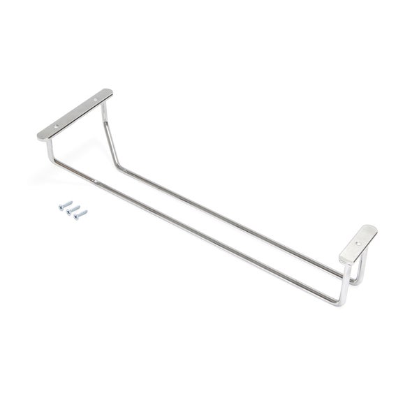 Gläserhalter aus Metall zur Unterbaumontage, inklusive drei Schrauben.
