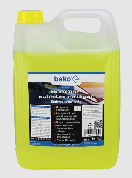 Beko TecLine 5 Liter Sommerscheibenreiniger - Gebrauchsfertig - 1 Kanister