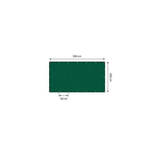 ECD Germany Premium Abdeckplane Gewebeplane mit Ösen + 10 Haken, 3x2m 6m², 650g/m², Grün, PVC, Wasserdicht, Reißfest, LKW-Plane Bootsplane Gartenplane Holzplane, Schutzplane für Gartenmöbel Pool Auto
