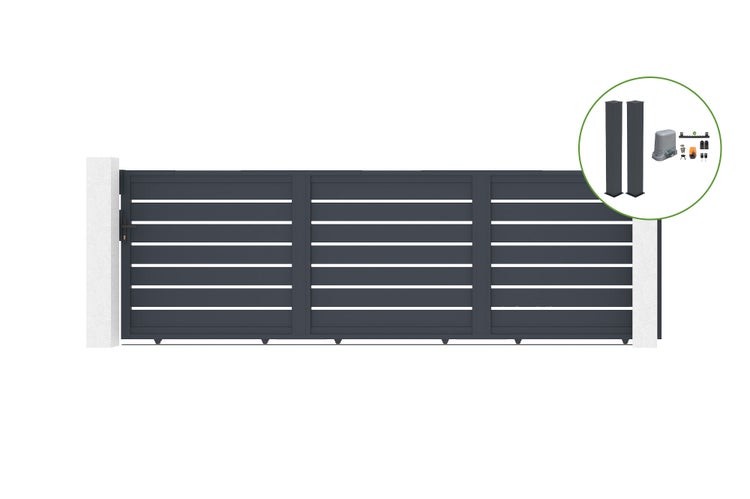 Laufwerk Set Für Schiebetor 4,5 M - Bis 300 Kg - Profile 70x70 Mm