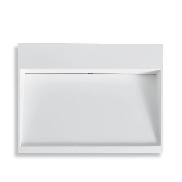 Stilform Wandwaschbecken 60x46x28 cm | Mineralguss mit Ablagefach | Weiß matt