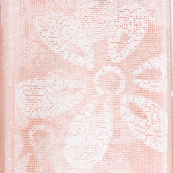 Organzaband Blumenmuster Rosa 25mm 18m – Romantisches Dekoband für Geschenke und Hochzeitsdeko
