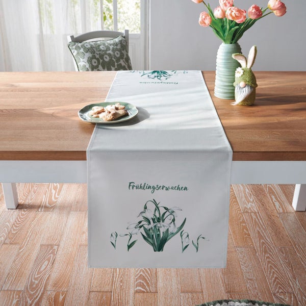 FRANK FLECHTWAREN|Tischläufer Frühlingserwachen, 40 x 140 cm, POLYESTER