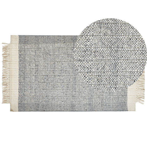 Teppich TATLISU Grau 80 x 150 cm Wolle