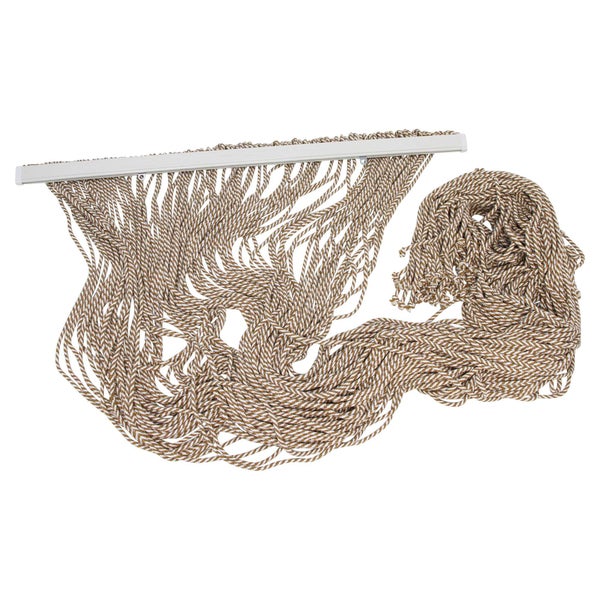 Raffrollo aus geflochtenen Schnüren mit Beschlagschiene