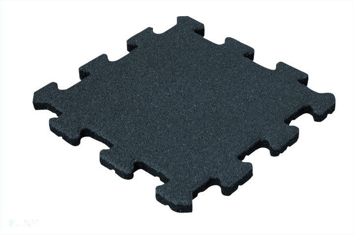 Gummifliese Schwarz 25 mm - 50 x 50 cm - Puzzle System Herzstück