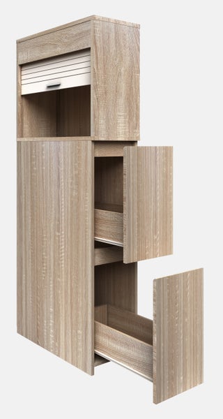 Holz Badmöbel Nischenschrank Schublade Tasalo
