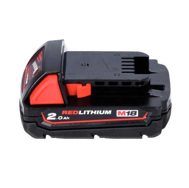 Milwaukee M18 REDLITHIUM-ION Akku mit 2,0 Amperestunden für Elektrowerkzeuge.