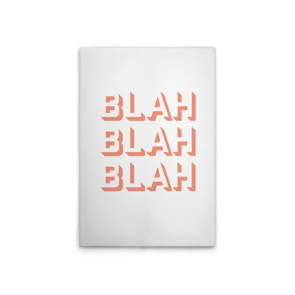 Poster mit dreifachem Schriftzug Blah