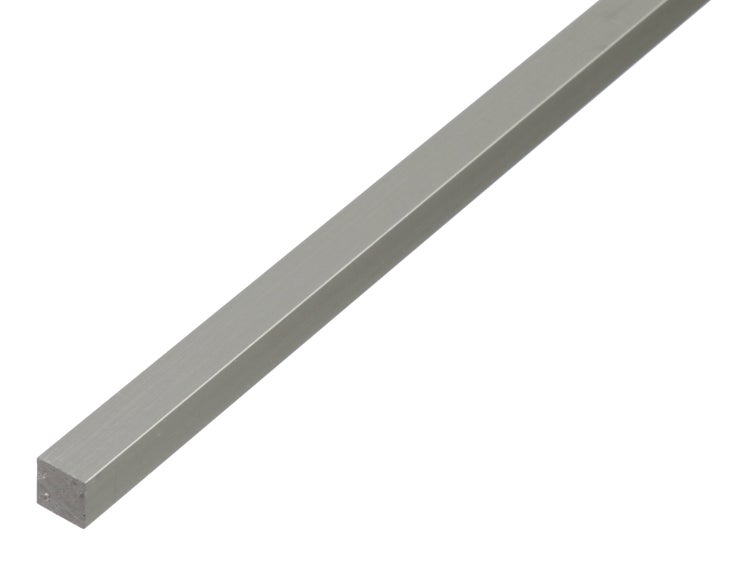 Quadratstab aus Metall mit quadratischem Profil als stabiles Bauelement.