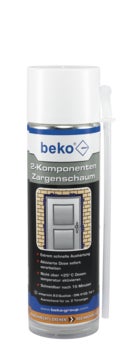 beko 2-Komponenten Zargenschaum für die schnelle Montage von Türzargen inklusive Sprühdüse.