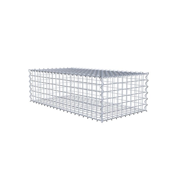 Gabione 100 cm x 30 cm x 50 cm (L x H x T), Maschenweite 5 cm x 5 cm, Spirale