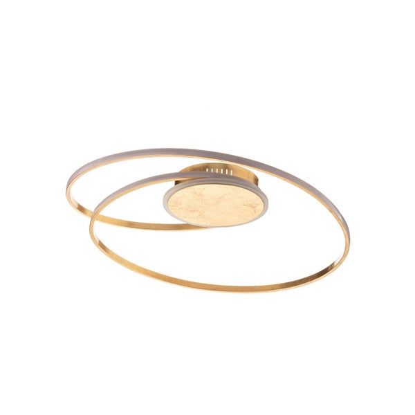 Pendelleuchte aus Metall in Kupferoptik mit kuppelförmigem Schirm und schwarzem Kabel.