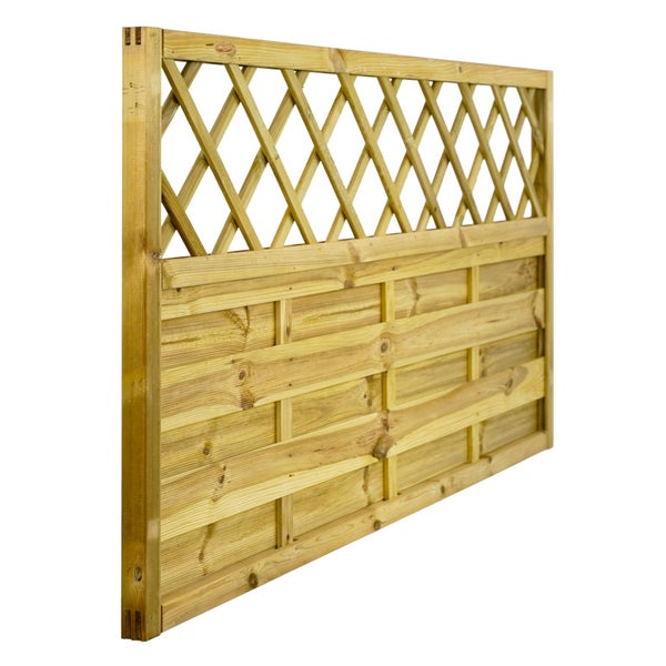 Holzzaun mit Rautenmuster