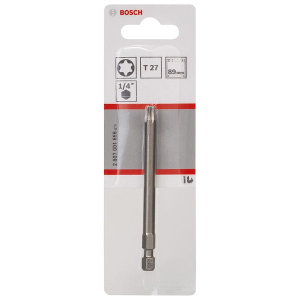 Bosch 1x Schrauberbit Extra-Hart, T27, 89 mm - 2607001656
