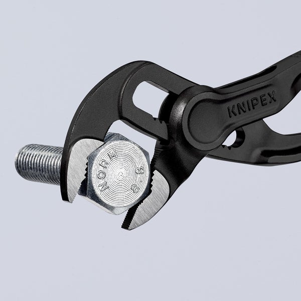 Knipex Hightech Wasserpumpenzange Cobra®XS grau atramentiert, aufgeprägte, raue Oberfläche 100 mm - 8700100BK