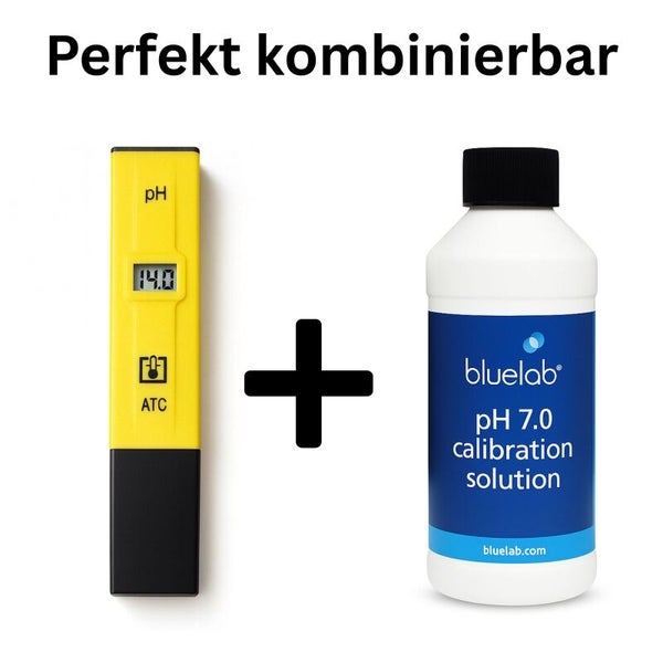 pH-Messgerät und pH 7.0 Kalibrierlösung