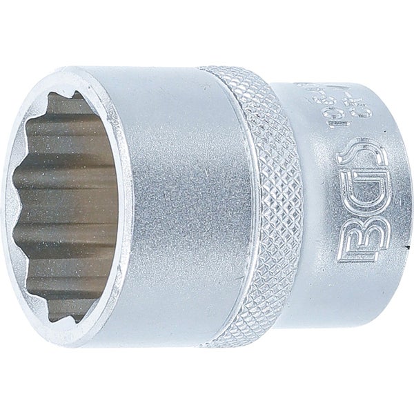 BGS Steckschlüssel-Einsatz Zwölfkant Antrieb Innenvierkant 12,5 mm (1/2) SW 23 mm - 10643
